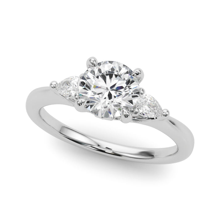 18K White Gold 1.33ctw Diamond Three-Stone Ring