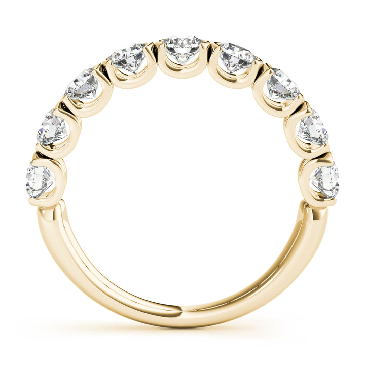 14K Yellow Gold 0.75ctw Round Diamond Wedding Band