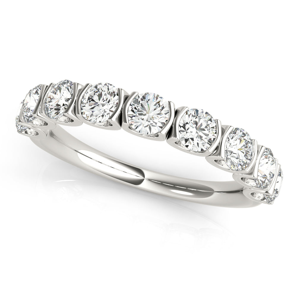 14K White Gold 0.75ctw Diamond Wedding Band