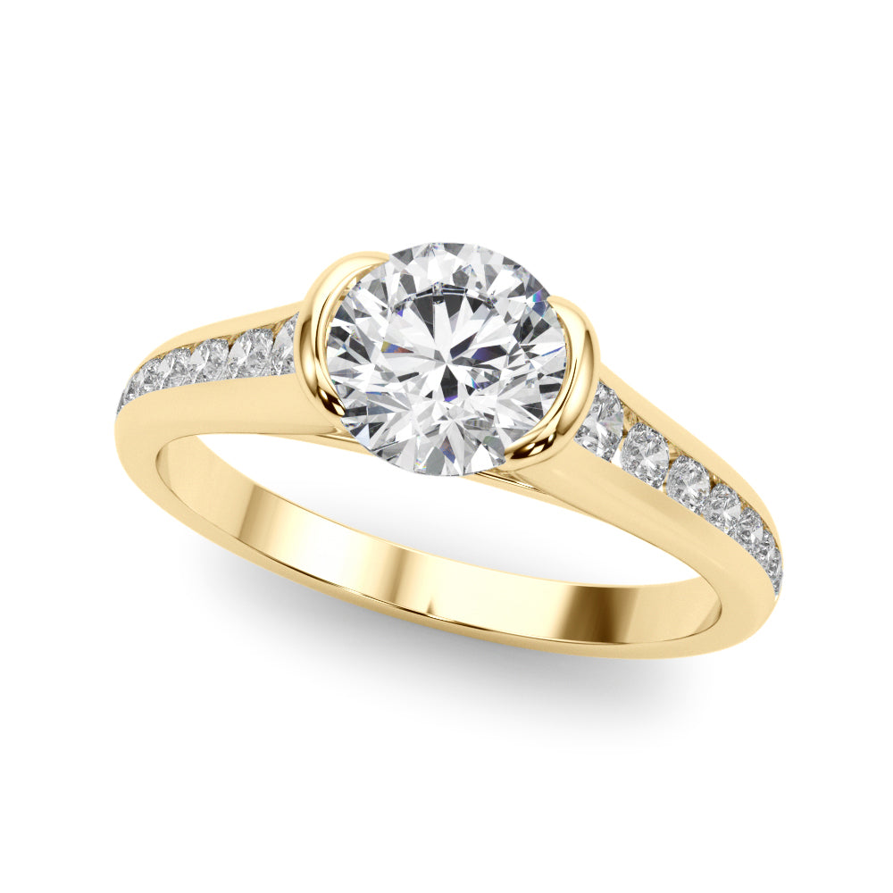 18K Yellow Gold 0.5 ct Diamond Engagement Ring