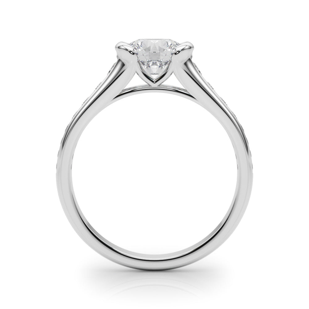 Platinum 7/8 ct Round Diamond Engagement Ring