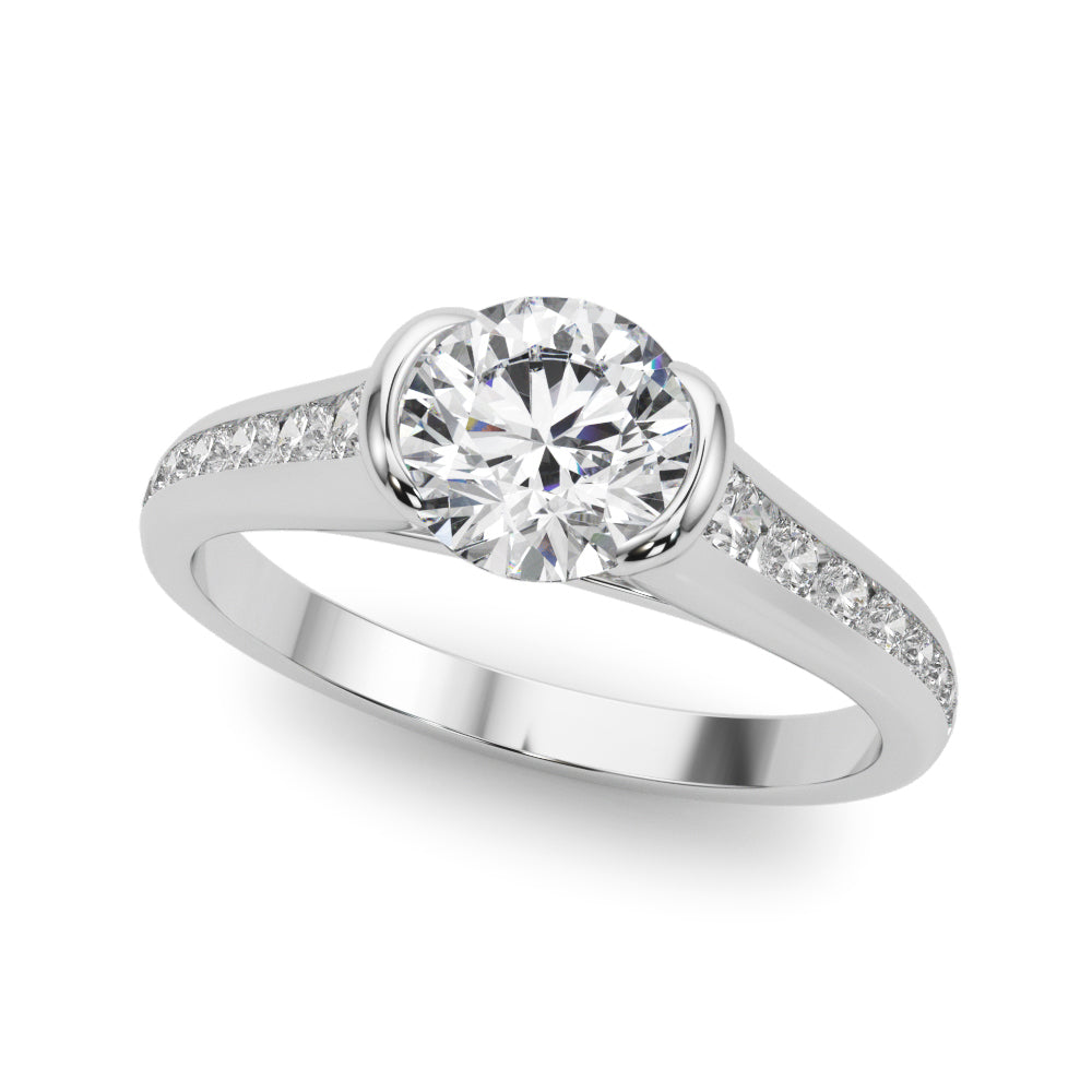 14K White Gold 1.33ctw Single Row Diamond Ring