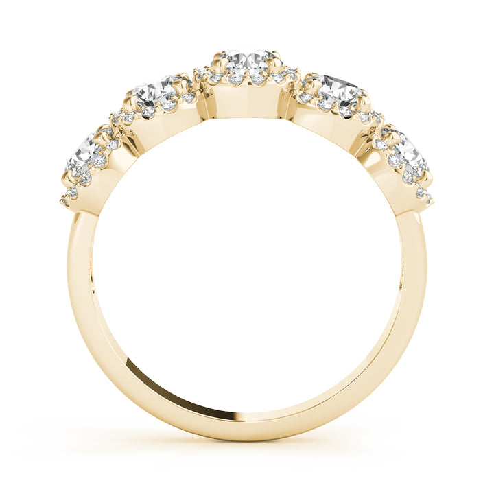 14K Yellow Gold 1.5 ctw Multi-Diamond Wedding Band
