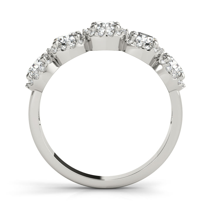 Platinum Multi-Diamond Wedding Ring 1.5 CTW