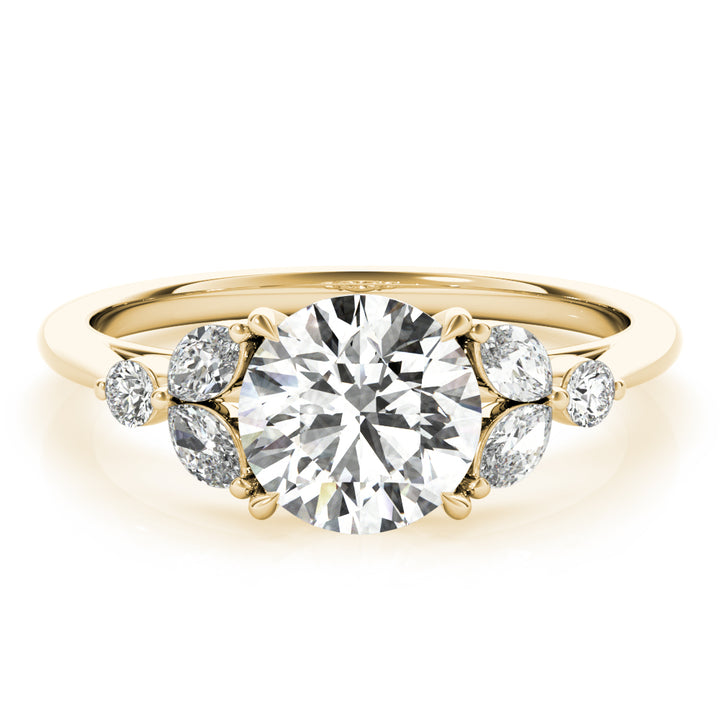 18K Yellow Gold Diamond Engagement Ring