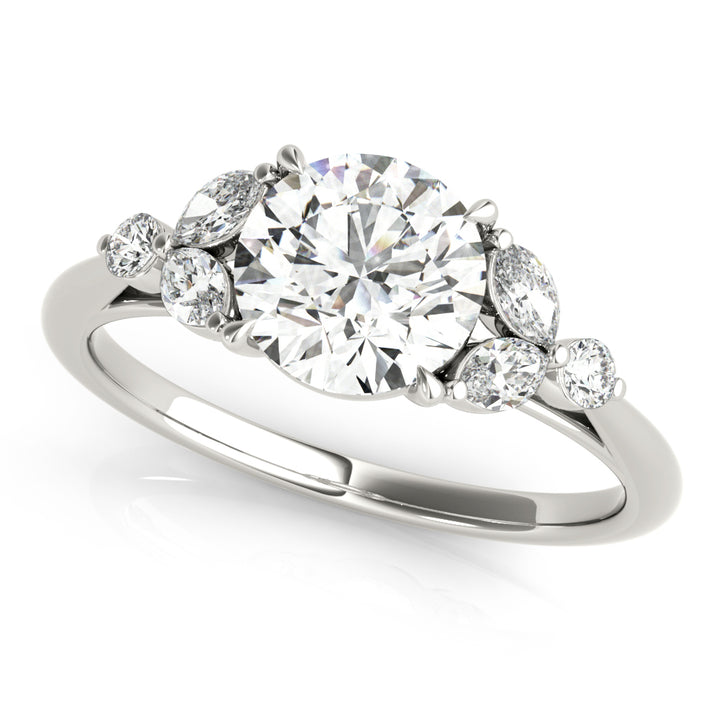 14K White Gold Diamond Engagement Ring 1.33ctw