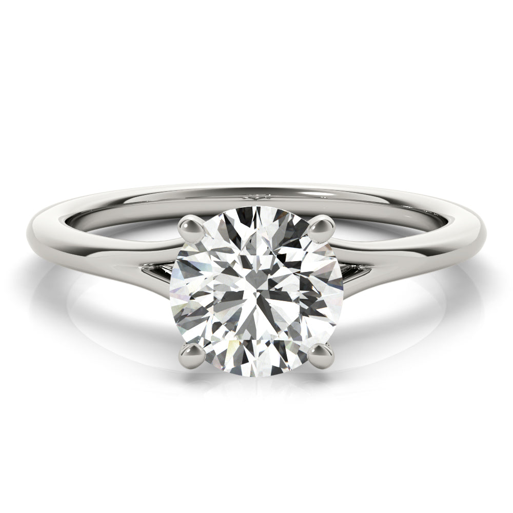 1 CT Platinum Round Diamond Engagement Ring