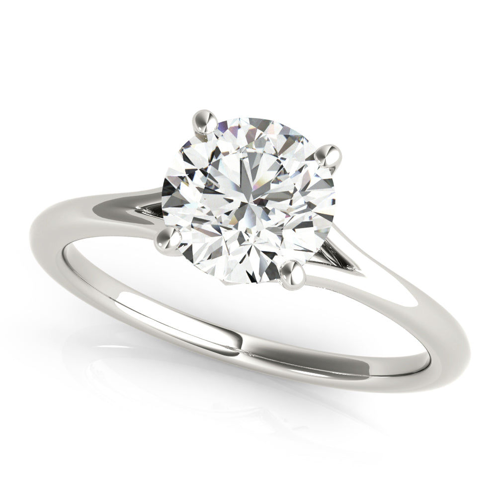14K White Gold 1CT Round Diamond Ring