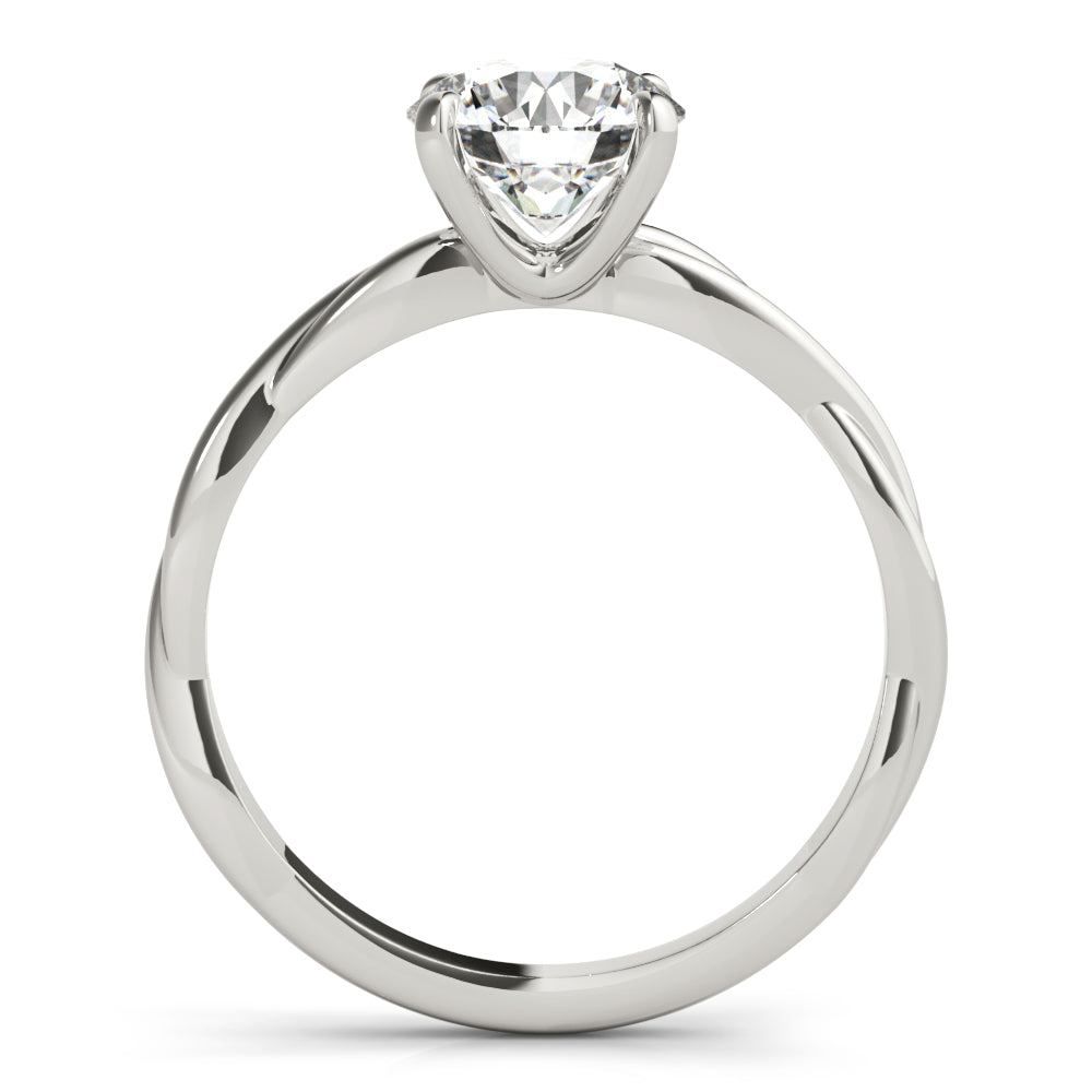 Platinum 1 CT Round Diamond Solitaire Engagement Ring