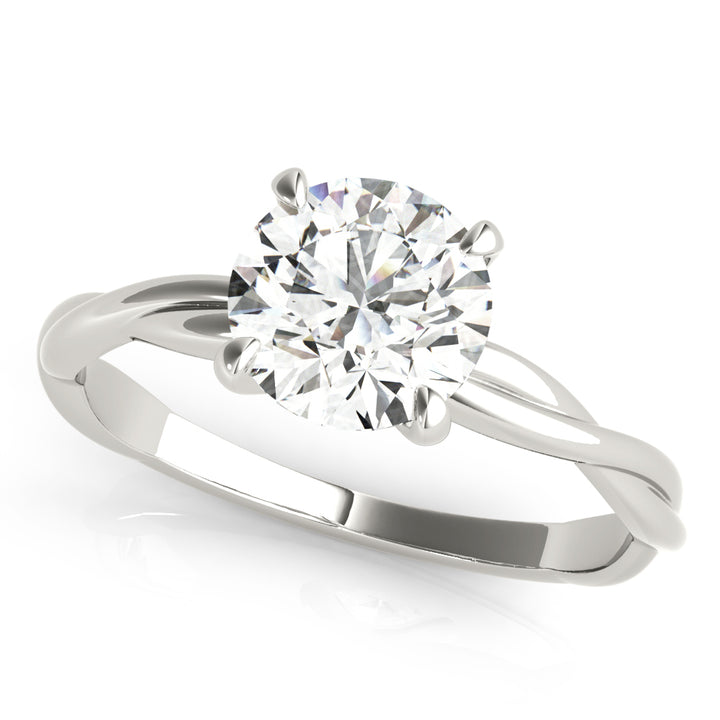 18K White Gold 1ct Diamond Solitaire Engagement Ring