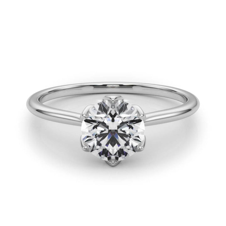 1 ct Platinum Round Diamond Engagement Ring