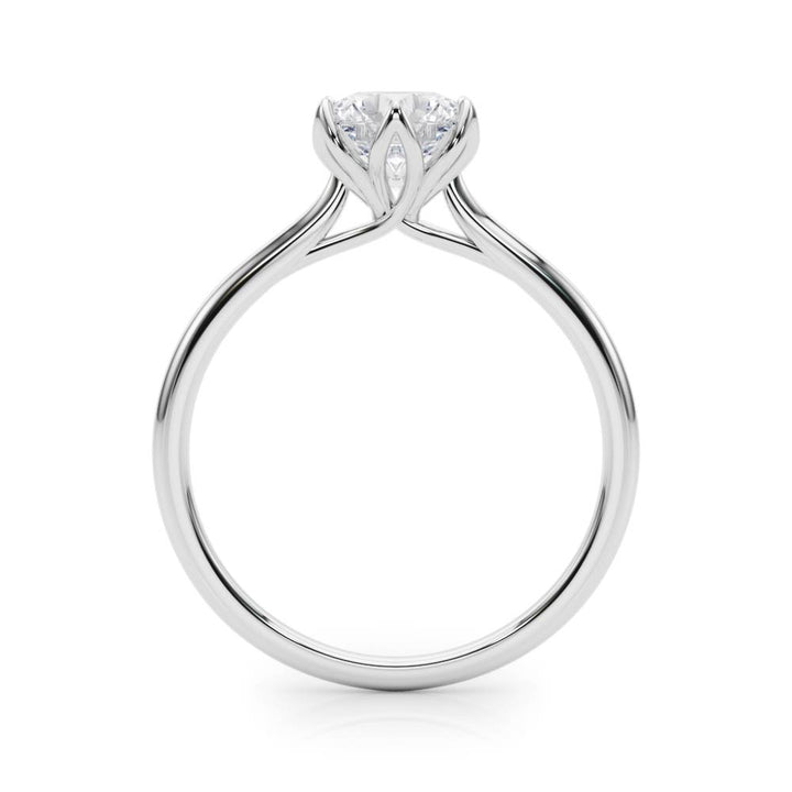 1ct Diamond 18K White Gold Solitaire Engagement Ring