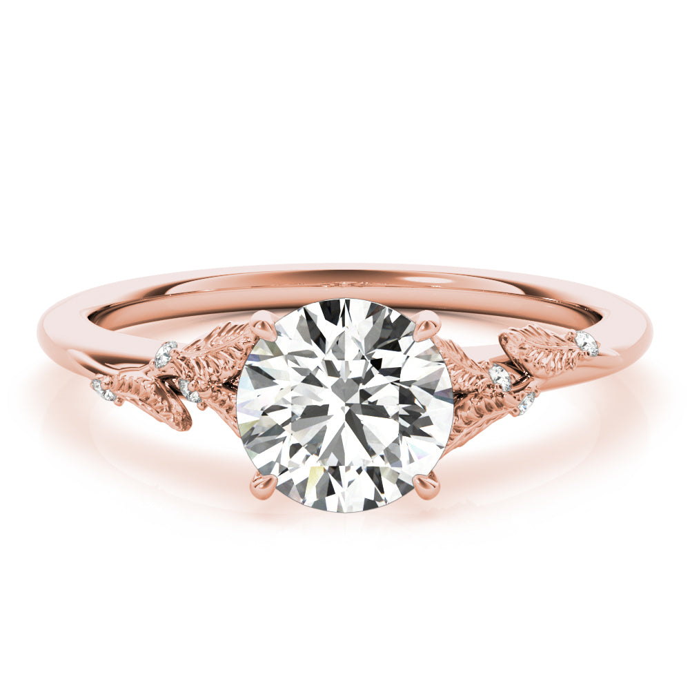 18K Rose Gold 1 ct Round Diamond Solitaire Ring