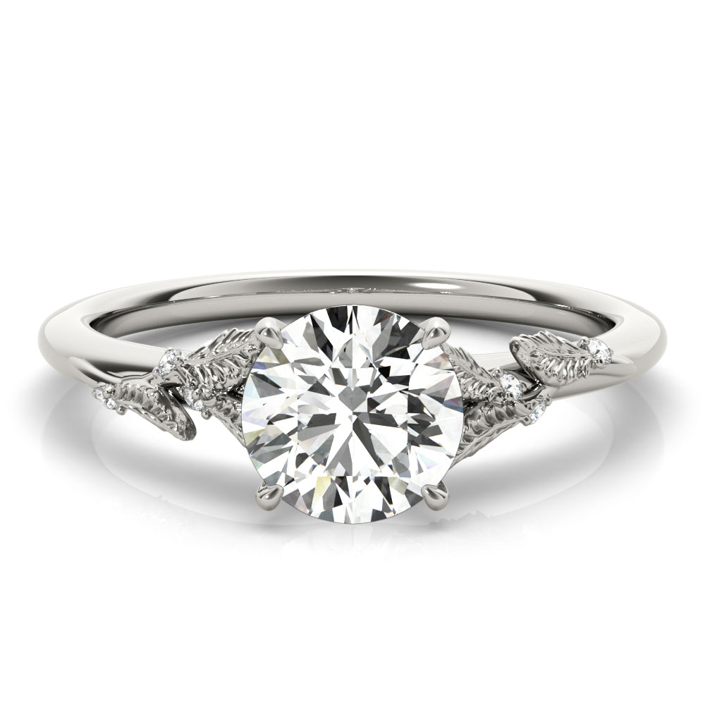 Platinum 1 ct Round Diamond Engagement Ring