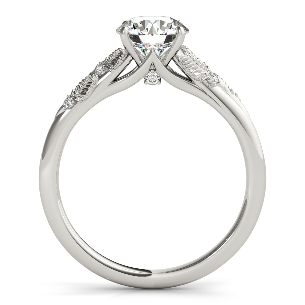 14K White Gold 1ct Round Diamond Solitaire Ring