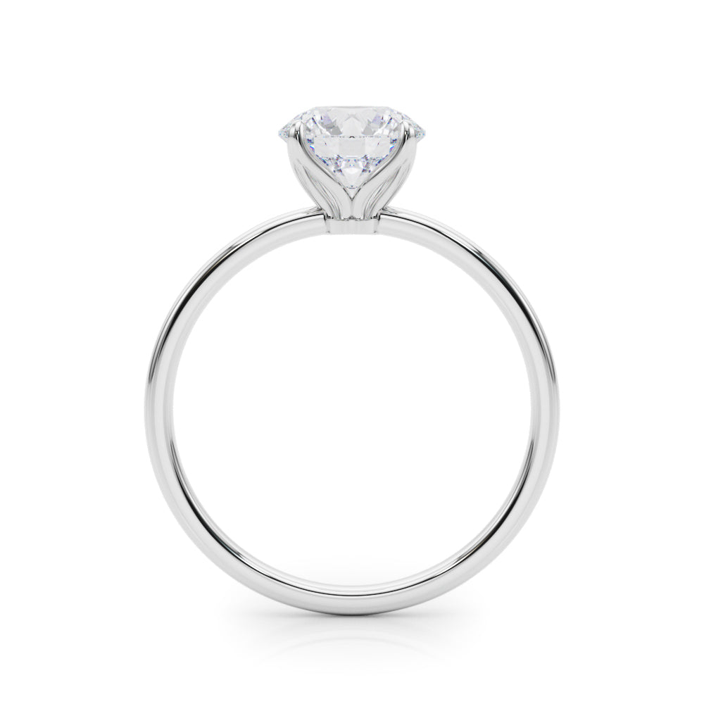 1 CT Platinum Round Diamond Engagement Ring
