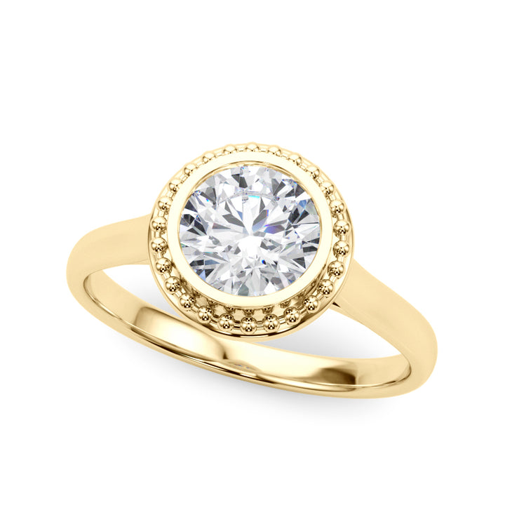 18K Yellow Gold 1 CT Diamond Engagement Ring