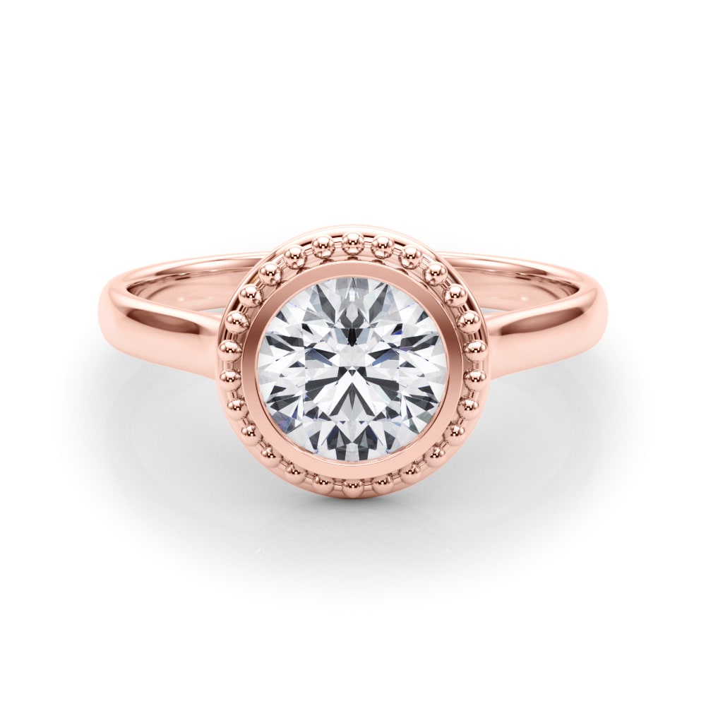 14K Rose Gold 1 ct tw Solitaire Diamond Engagement Ring