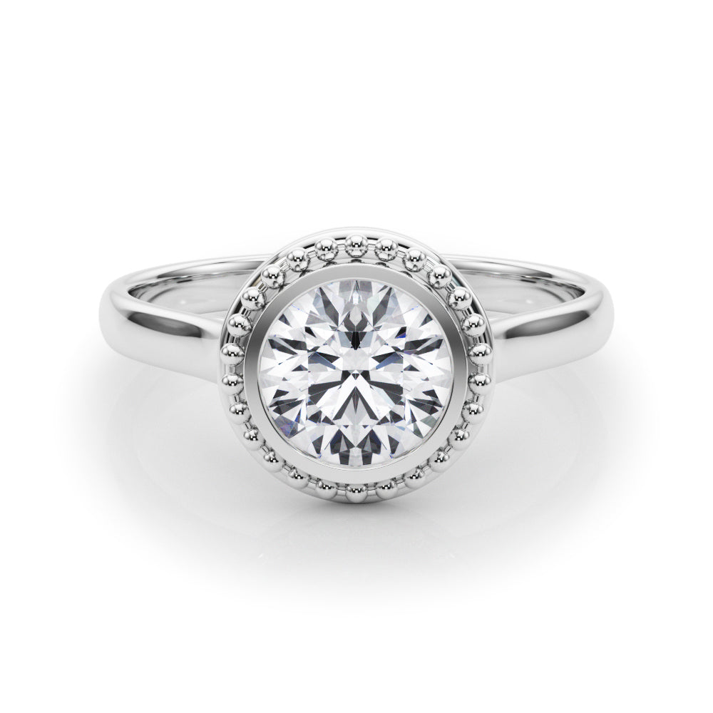 1 CT Platinum Round Diamond Engagement Ring