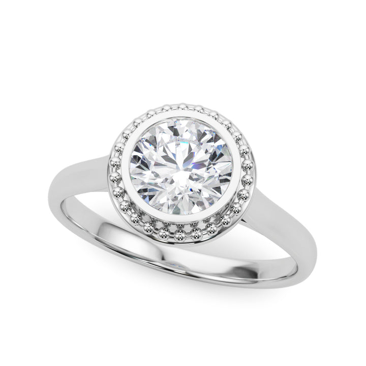 1 CT Platinum Round Diamond Engagement Ring