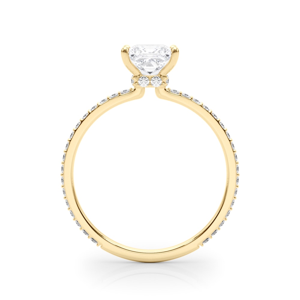 18K Yellow Gold 1 ct tw Halo Diamond Engagement Ring