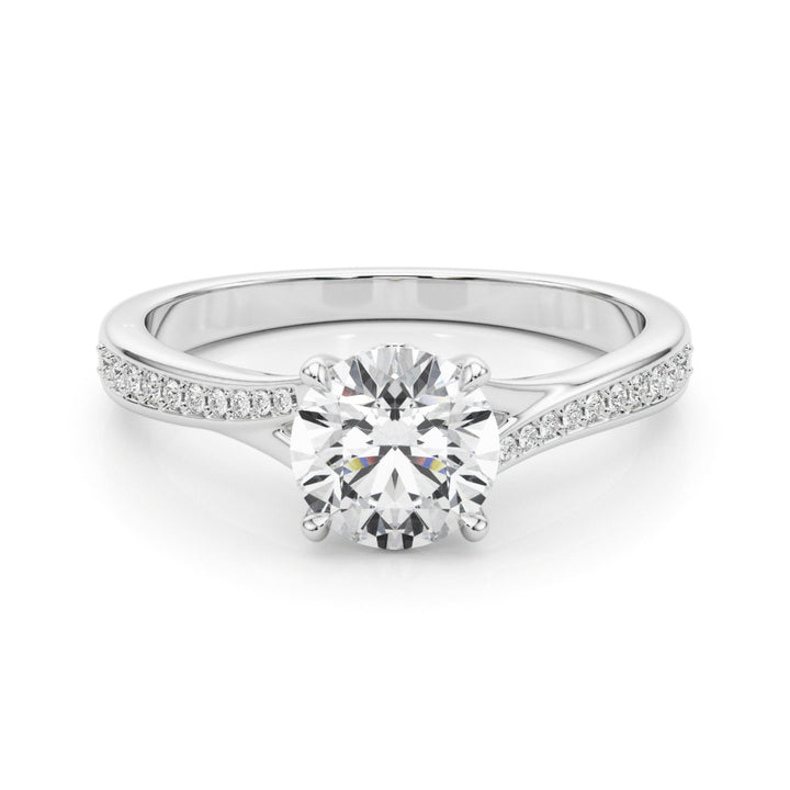 14K White Gold Diamond Engagement Ring 5/8 ctw