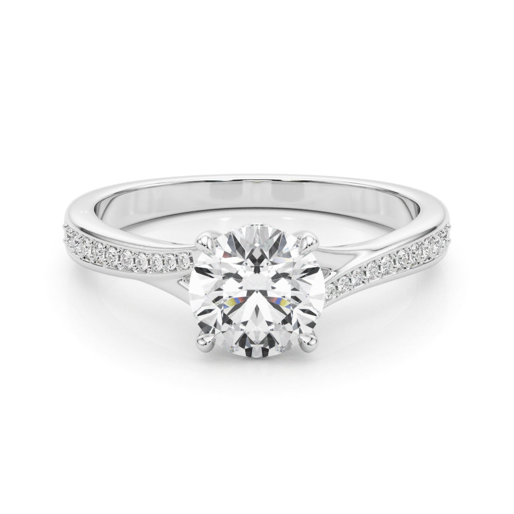 14K White Gold Diamond Engagement Ring 5/8 ctw