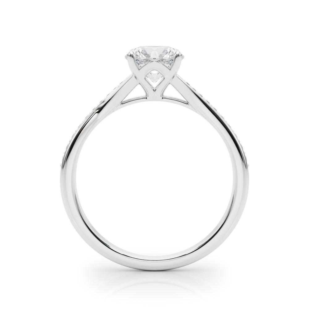 14K White Gold Diamond Engagement Ring 5/8 ctw