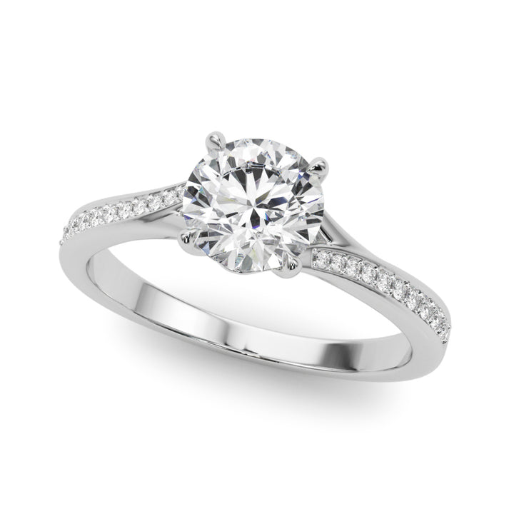 Platinum Round Diamond Engagement Ring 5/8 ctw