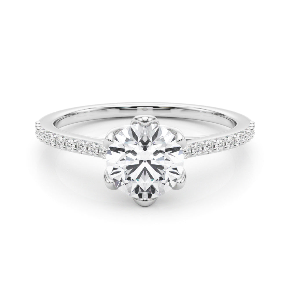18K White Gold 1 ct Diamond Engagement Ring
