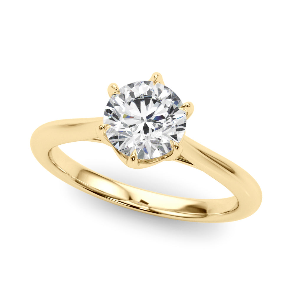 18K Yellow Gold 1 CT Diamond Engagement Ring