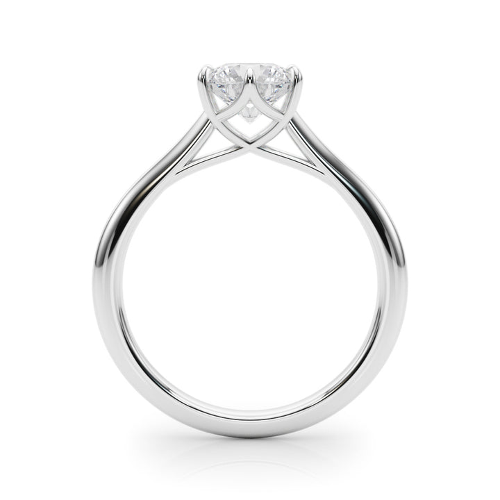 Platinum 1 CT Round Diamond Solitaire Engagement Ring