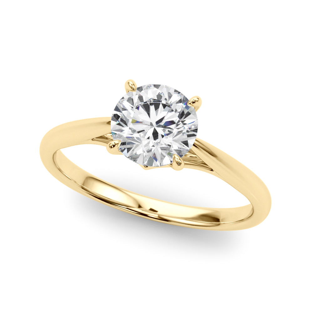18K Yellow Gold 1ct Diamond Solitaire Engagement Ring