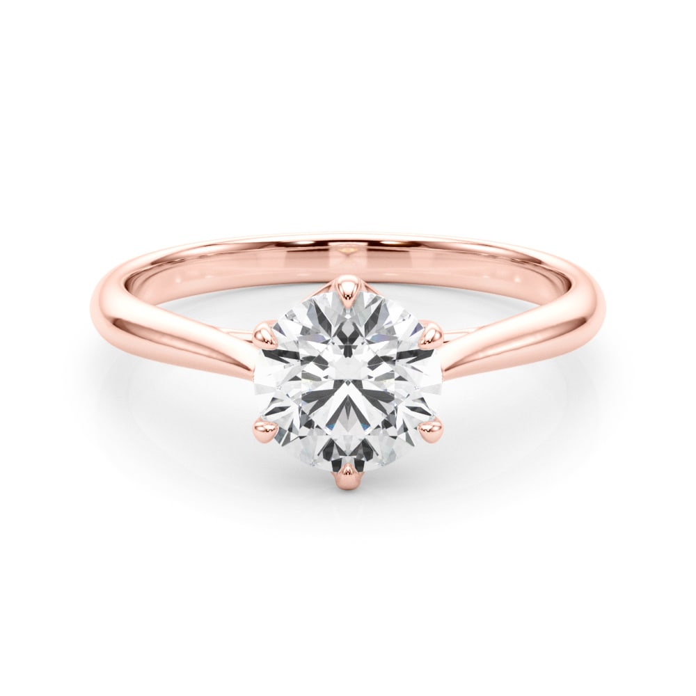 14K Rose Gold 1 ct tw Solitaire Diamond Engagement Ring