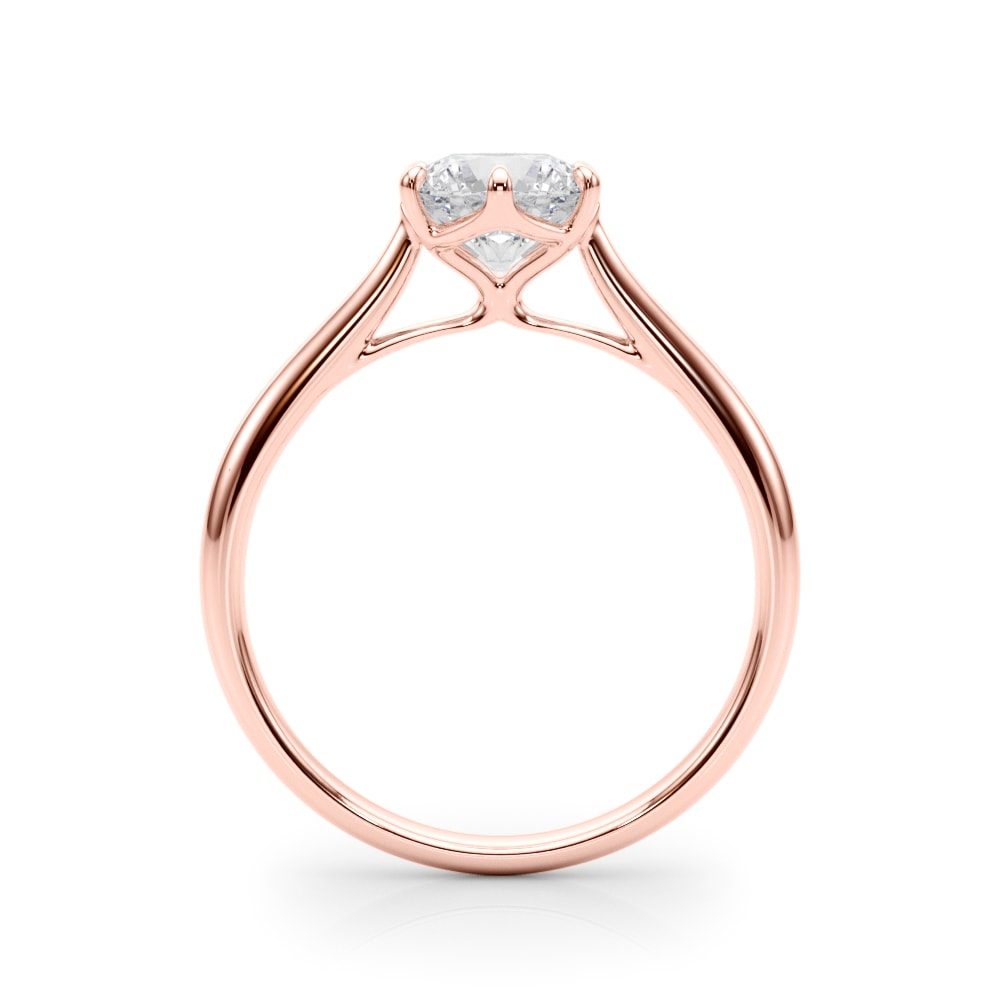 18K Rose Gold 1 ct tw Solitaire Diamond Engagement Ring