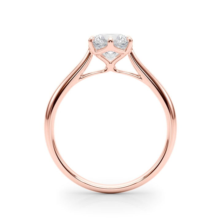 18K Rose Gold 1 ct tw Solitaire Diamond Engagement Ring