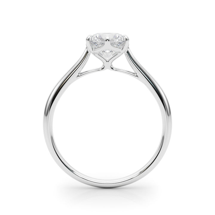 Platinum 1 ct Round Diamond Solitaire Engagement Ring