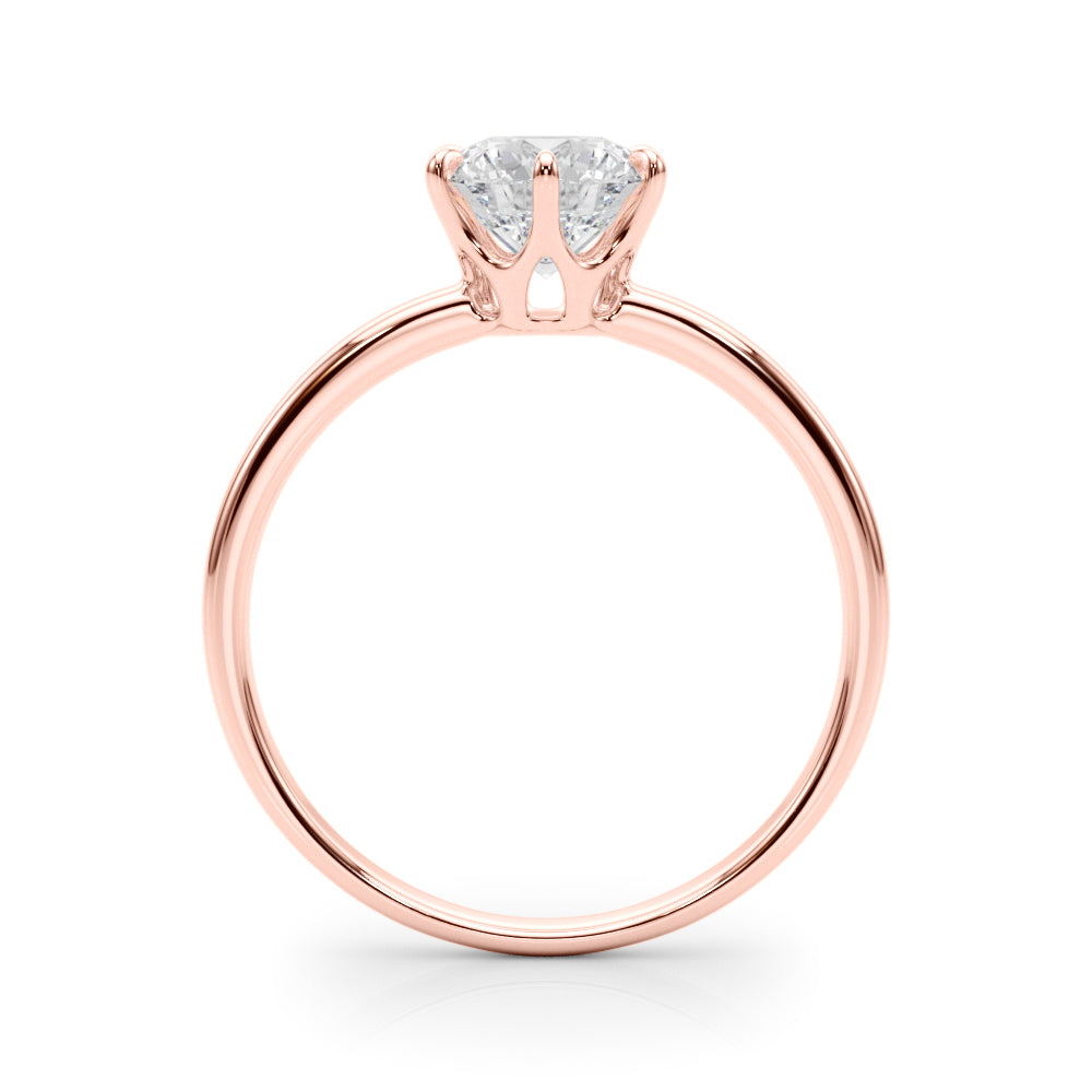 18K Rose Gold 1ct Diamond Engagement Solitaire Ring