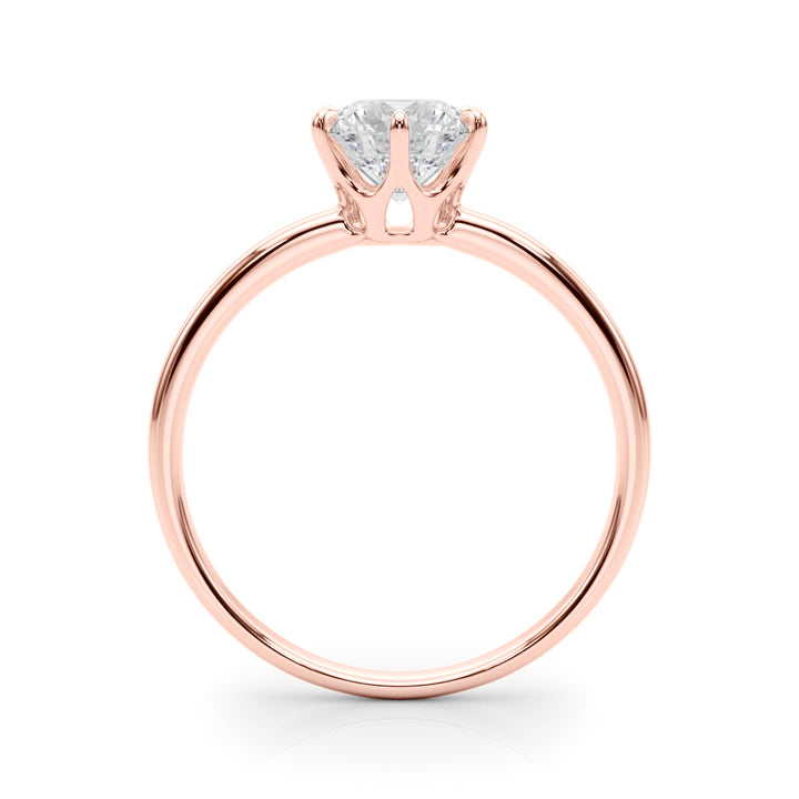 18K Rose Gold 1ct Diamond Engagement Solitaire Ring