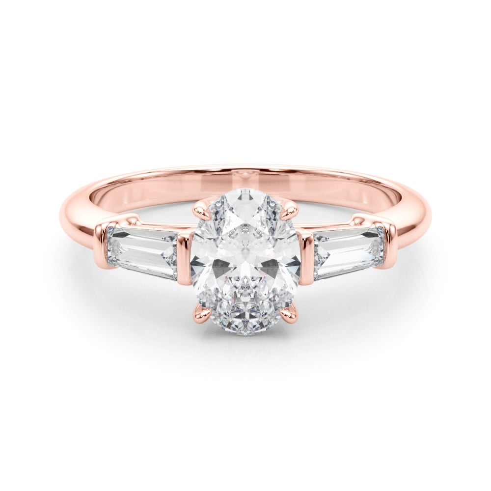 18K Rose Gold 1/2 ct tw Fancy Shape Diamond Engagement Ring