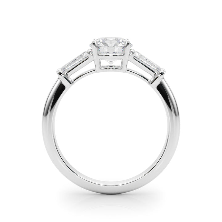 14K White Gold Round Diamond Engagement Ring