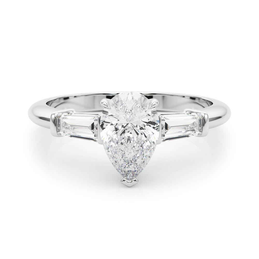 Platinum Diamond Taper Baguette Engagement Ring