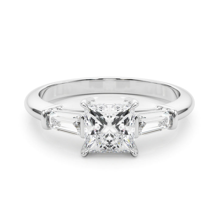 Platinum 1 CT Diamond Three Stone Engagement Ring