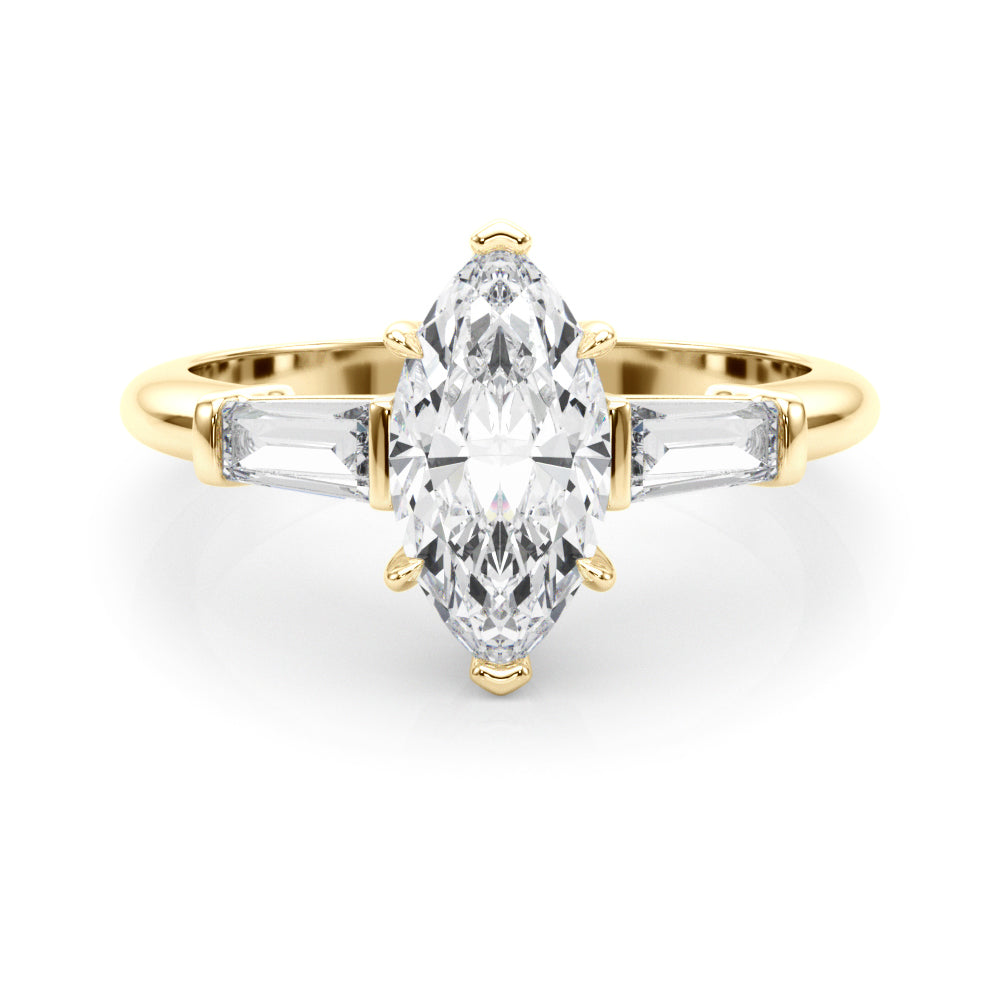 14K Yellow Gold 1/2 ct tw Fancy Shape Diamond Engagement Ring