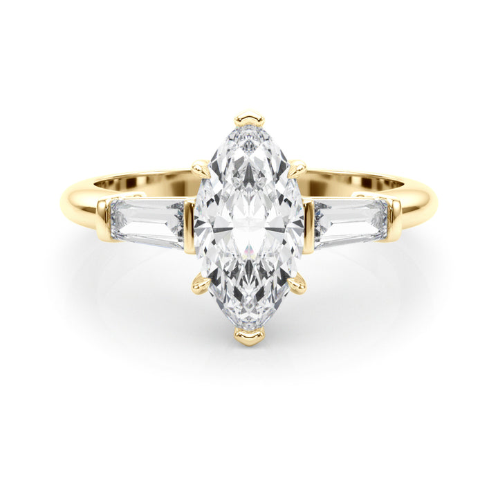 14K Yellow Gold 1/2 ct tw Fancy Shape Diamond Engagement Ring