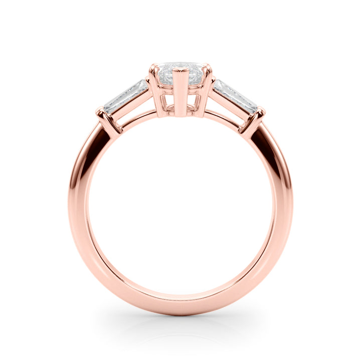 14K Rose Gold 1/2 ct tw Fancy Shape Diamond Engagement Ring
