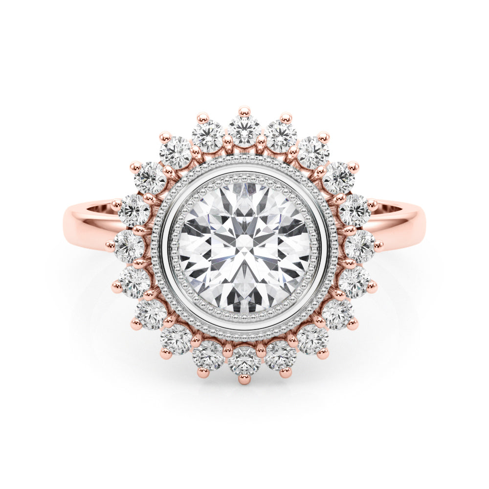 14K Rose Gold 1.33ctw Round Diamond Engagement Ring