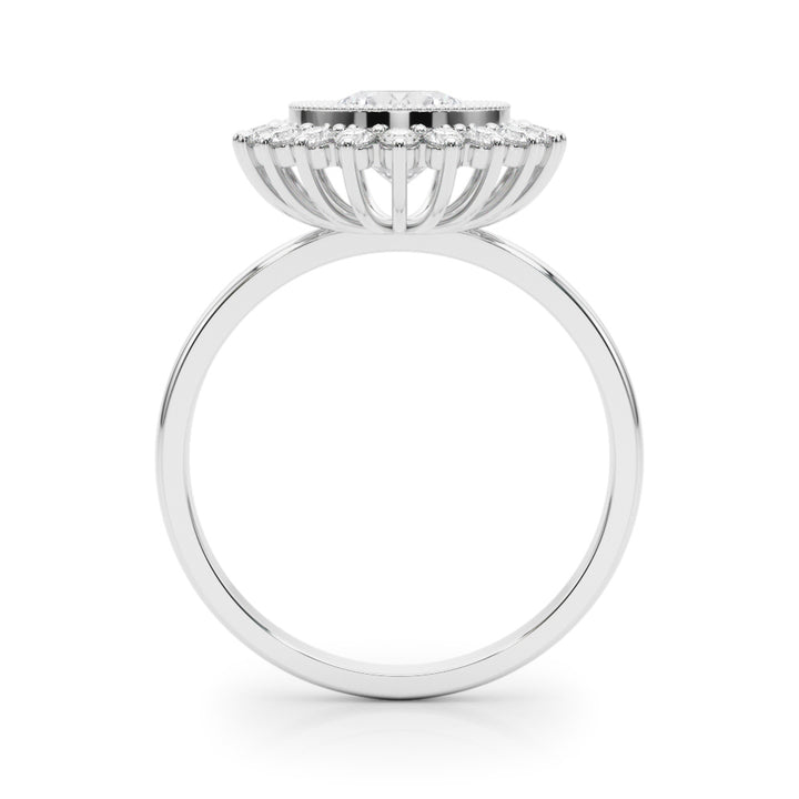Round Diamond Halo Engagement Ring