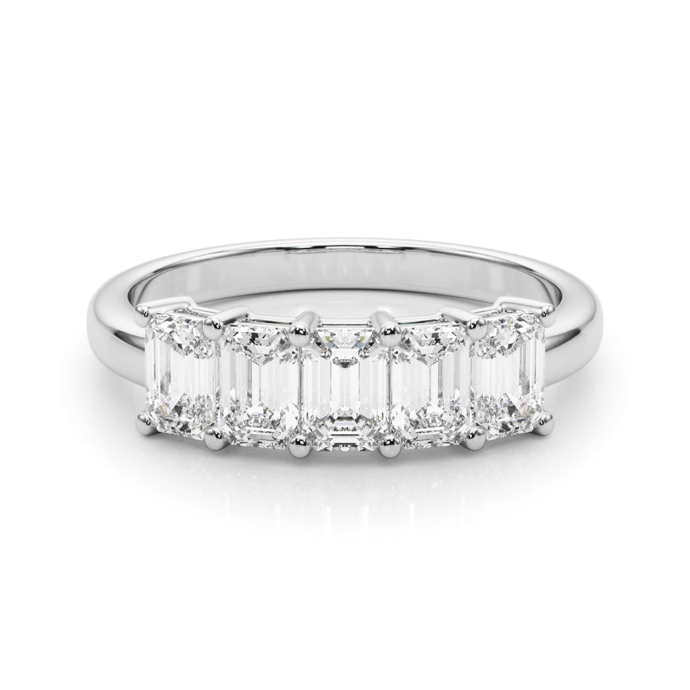 Platinum 1.65 CT Emerald Diamond Engagement Ring