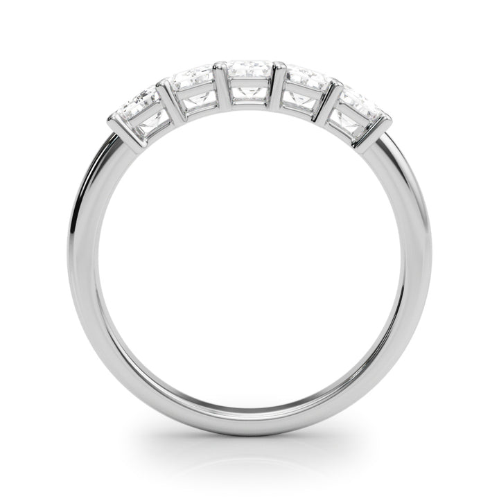 18K White Gold Multi-Stone Emerald Diamond Ring